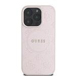 Оригинален кейс GUESS Hardcase Saffiano Peony Classic Logo MagSafe GUHMP16XPSAPSMEP за iPhone 16 Pro Max - Розов