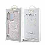 Оригинален кейс GUESS Hardcase Saffiano Peony Classic Logo MagSafe GUHMP16XPSAPSMEP за iPhone 16 Pro Max - Розов