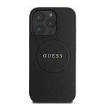 Оригинален кейс GUESS Hardcase Grained Gold Ring MagSafe GUHMP16XPGHSMMK за iPhone 16 Pro Max - Черен