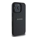 Оригинален кейс GUESS Hardcase Grained Gold Ring MagSafe GUHMP16XPGHSMMK за iPhone 16 Pro Max - Черен