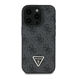 Кейс GUESS hardcase Leather 4G Triangle Strass GUHCP16XP4TDPK за iPhone 16 Pro Max черен