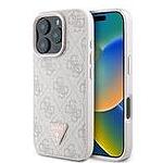 Кейс GUESS hardcase Leather 4G Triangle Strass GUHCP16XP4TDPP за iPhone 16 Pro Max розов