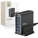 Зарядна станция TECH-PROTECT DC140W-GAN 5-PORT DESKTOP CHARGER PD140W/QC3.0 BLACK