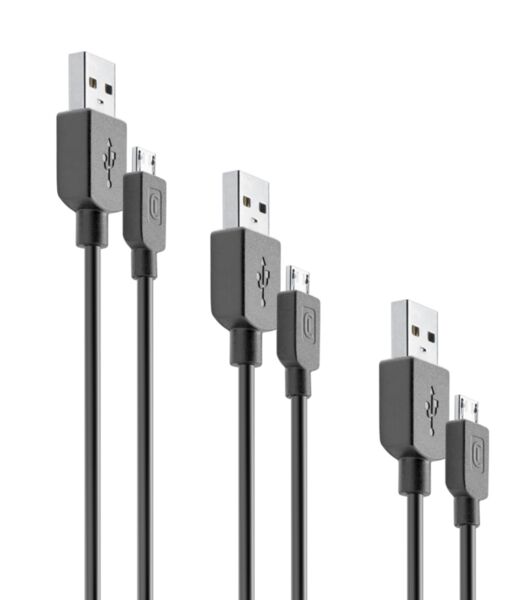Пакет 3бр microUSB кабели, 15см/120см/200см Пакет 3бр microUSB кабели, 15см/120см/200см