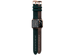 Каишка от кожа на сьомга Njord за Apple Watch 44/45 mm тъмно зелена