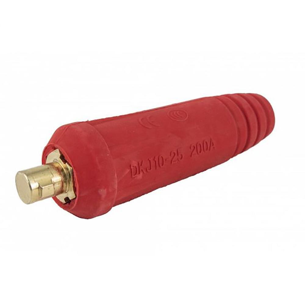 Заваръчен кабел-конектор, тип байонет, DJK10-25, 10-25мм, 200A, 2 цвята (черен, червен)