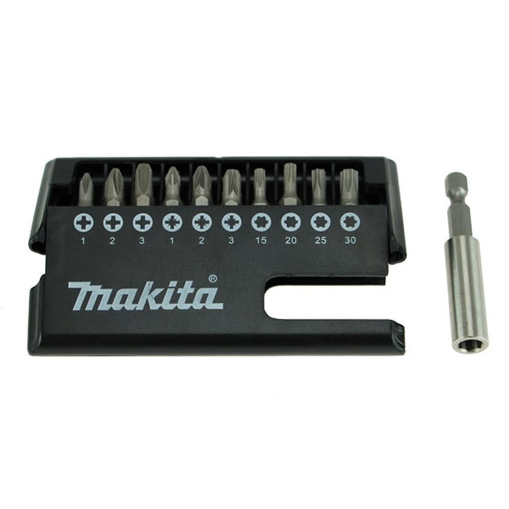 Комплект накрайници/битове с магнитен държач, 11 части, PH/PZ/TX, Makita D-30651