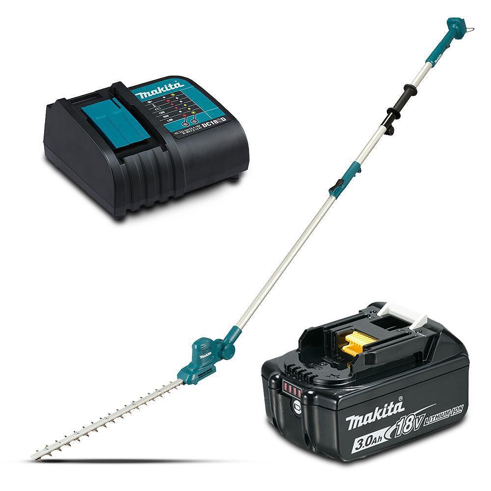 Храсторез акумулаторен телескопичен Makita DUN461WSF, 18V, 1x3Ah, 460 мм нож, 18 мм дебелина на клони, 60-75° наклон