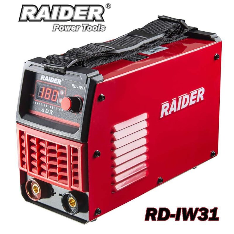 Електрожен инверторен RAIDER RD-IW31, 20-180A, електроди 1.6-3.2 мм