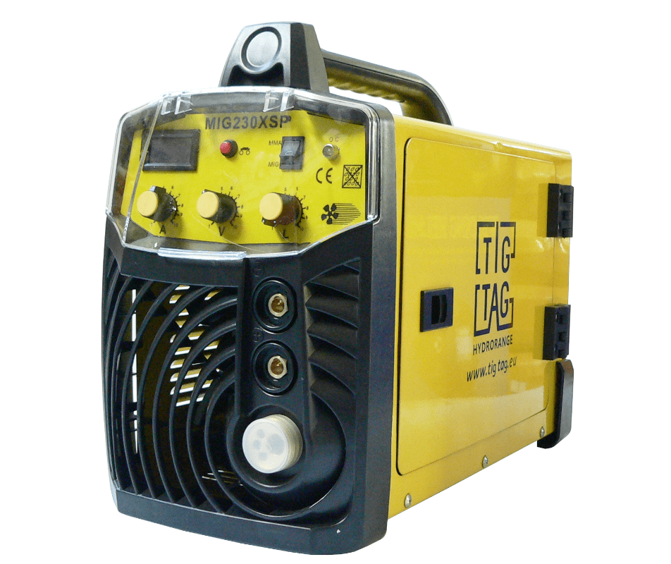Телоподаващ апарат MIG/MMA-230XSP комплект с бутилка, редуцир вентил, заваръчен шлем, тел