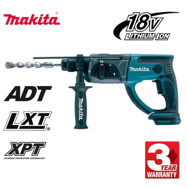 Акумулаторен перфоратор Makita DHR202Z, 18V, 2J, SDS-plus Акумулаторен перфоратор Makita DHR202Z, 18V, 2J, SDS-plus