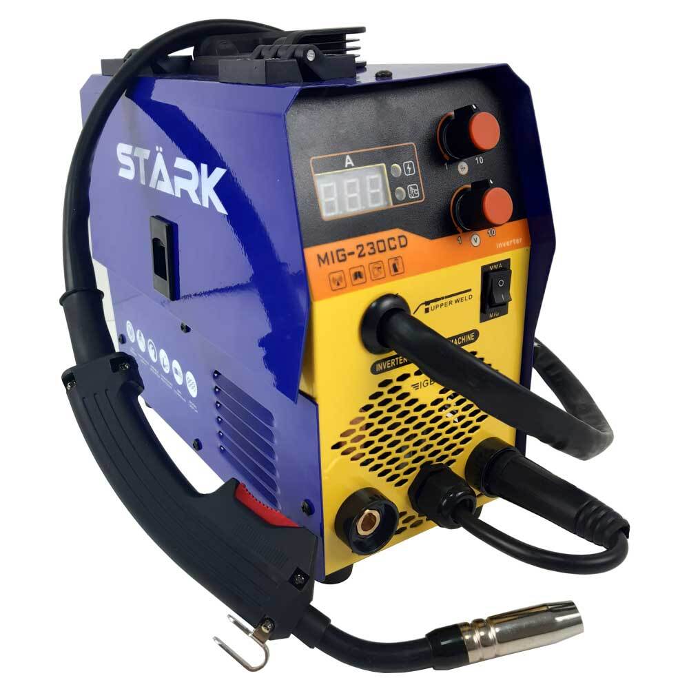 Телоподаващ апарат STARK MIG 230CD с електрожен, заваряване с и без газ