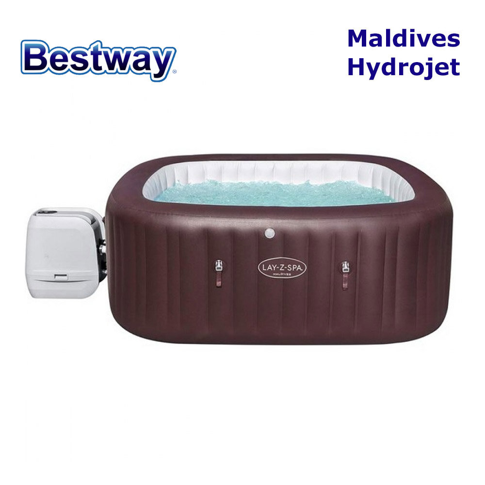 Джакузи надуваемо 201х201х80см, Bestway 60033 Maldives Hydrojet с вградена филтърна система и нагревател
