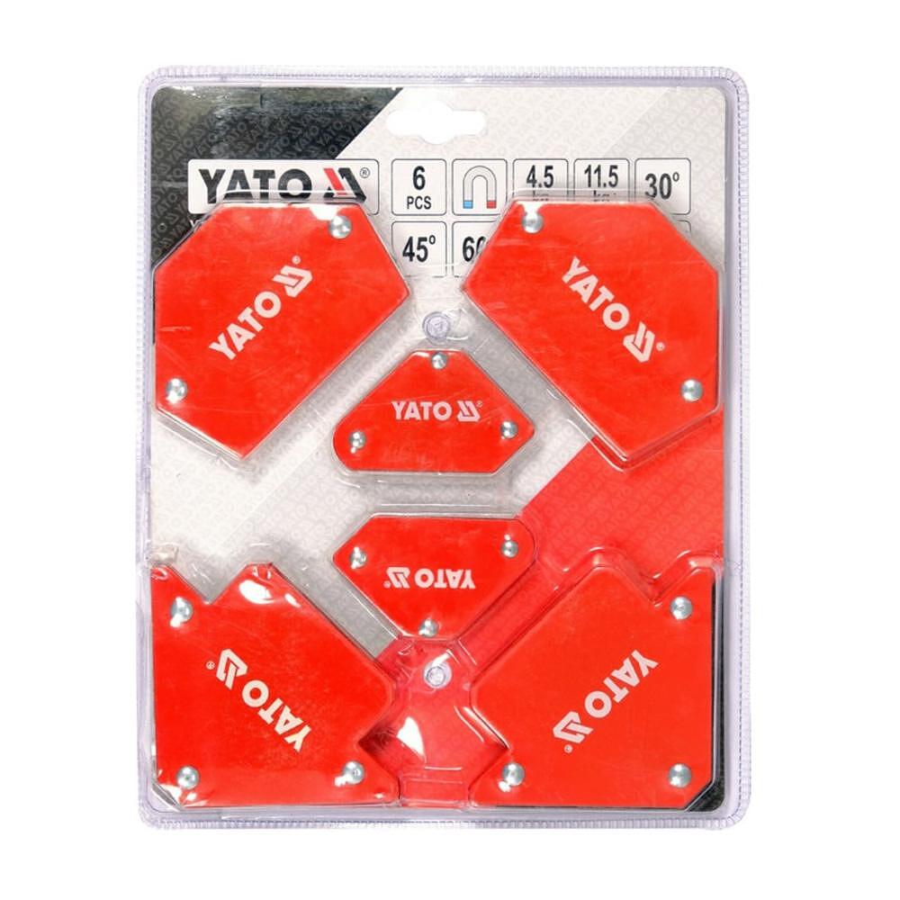Комплект магнитни ъгли за закрепване YATO YT 08679, 6 броя