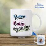 Чаша "Peace Love Vegan"