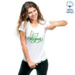 Дамска тениска с надпис Vegan - 2