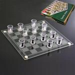 Стъклен шах с шотове - игрално поле 22,5х22,5 см.