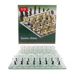 Стъклен шах с шотове - игрално поле 34,7х34,7 см.