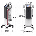 Dispozitiv profesional de conturare corporală 10 în 1 cu cavitație, vibromasaj, radiofrecvență, vid, bioelectrostimulare și lipolaser + vârfuri faciale