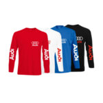 Audi Hosszú ujjú póló 4 színben, a csomag 4 pólót tartalmaz