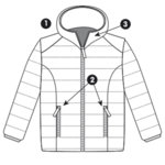 Bélelt Kabát víz és szélállósággal Audi