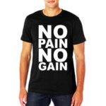 PREMIUM Fitness póló "NO PAIN NO GAIN"