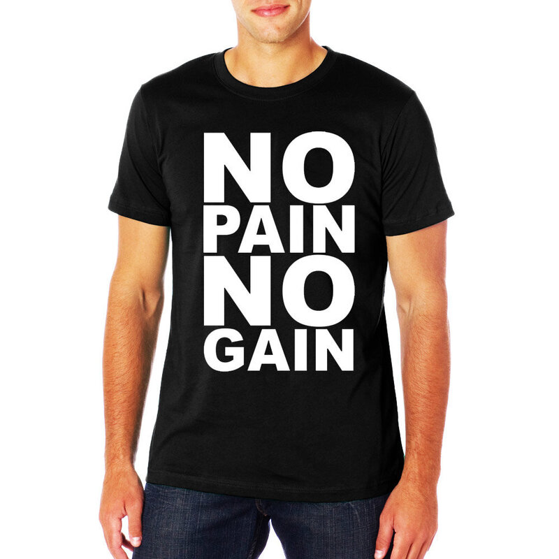 PREMIUM Fitness póló "NO PAIN NO GAIN"