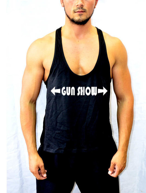 Sport póló a fitneszhez "GUN SHOW"