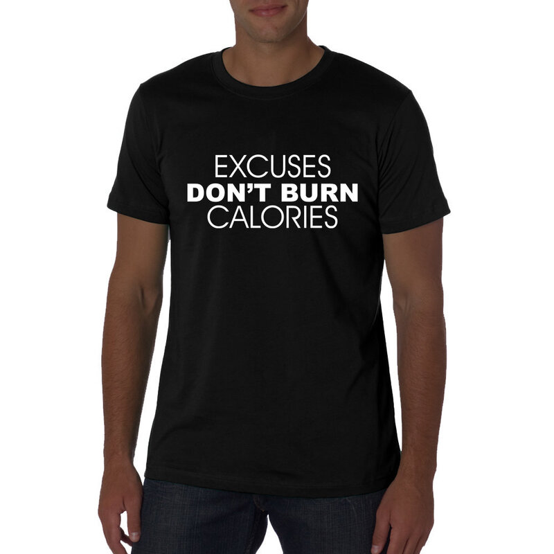 PREMIUM Fitness póló "EXCUSES DONT BURN CALORIES"
