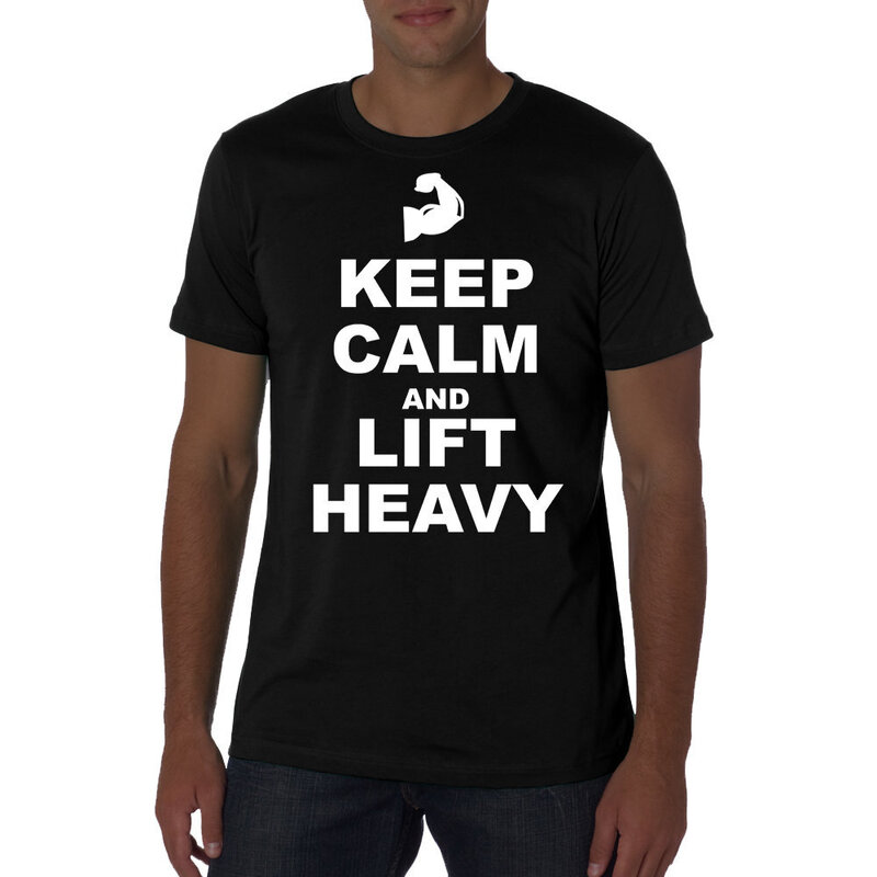 PREMIUM Fitness póló "KEEP CALM AND LIFT HEAVY"