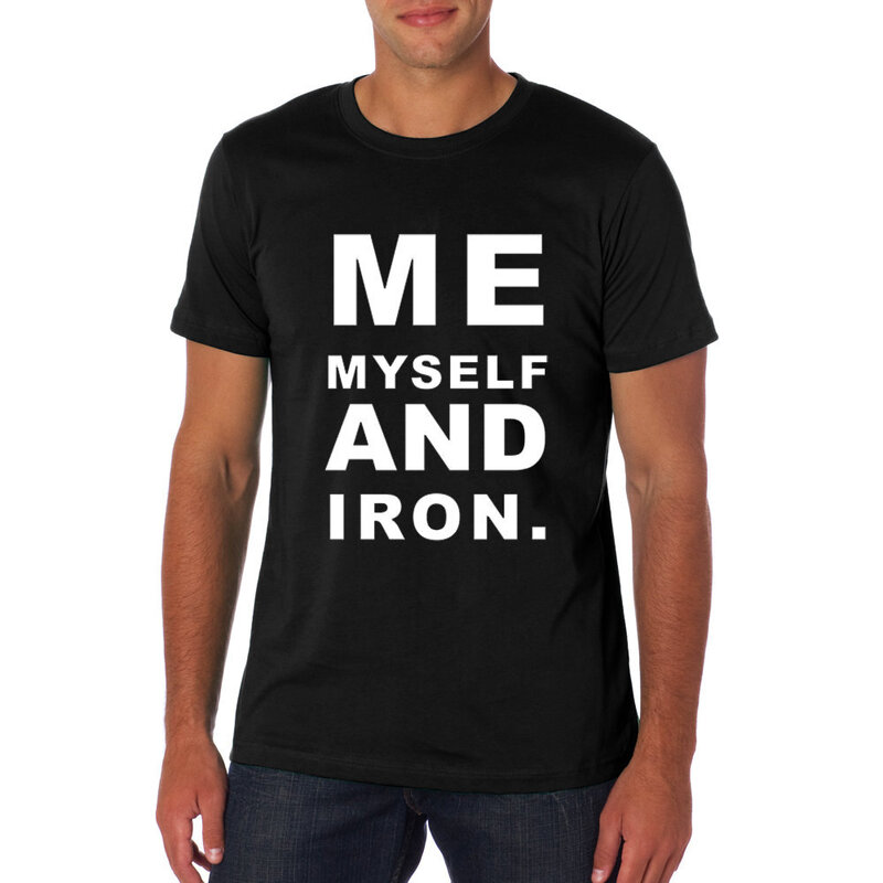 PREMIUM Fitness póló "ME MYSELF AND IRON"