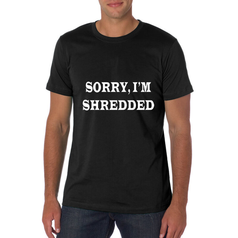 PREMIUM Fitness póló "SORRY I AM SHREDDED"