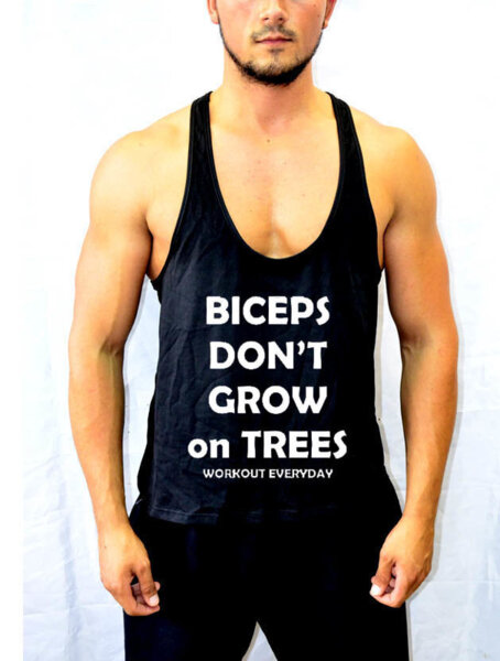 Sport trikó fitneszhez "BICEPS DONT GROW ON TREES"