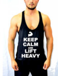Sport trikó  fitneszhez "KEEP CALM AND LIFT HEAVY"