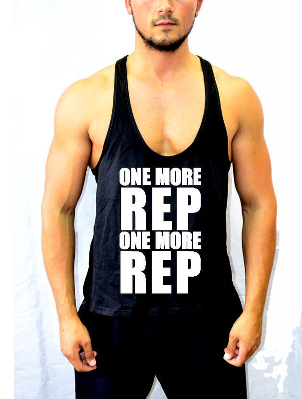 Sport póló a fitneszhez "ONE MORE REP"