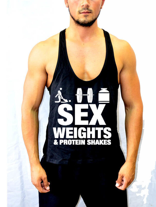 Sport póló a fitneszhez "SEX WEIGHTS"