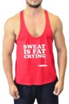 Sport póló a fitneszhez "SWEAT IS FAT CRYING"