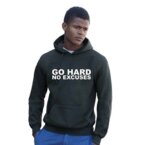 Fitness pulóver "GO HARD NO EXCUSES"