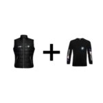 BMW MPower Szilikon vattás mellény + Hosszú Ujjú, pamut póló csomag