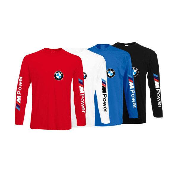 BMW MPower Hosszú ujjú póló 4 színben, a csomag 4 pólót tartalmaz