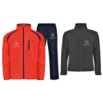 Laminált Poliészter Nyári, vékony Együttes Mercedes-Benz AMG HÍMZETT  logóval + Férfi“SoftShell” Kabát Mercedes-Benz AMG