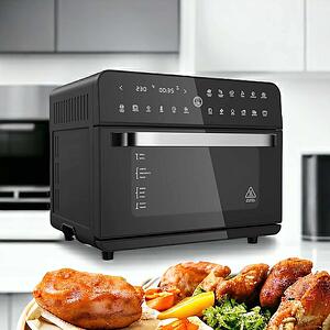 Мултифункционална фурна с горещ въздух ZEPHYR ZP 1441 V Deluxe, 25 литра,  1800W, 12 функции, Таймер, Черен