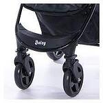 Детска количка DAISY BASIC с покривало Black&Silver BLUE