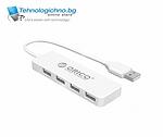 Orico хъб USB2.0 HUB 4 port White FL01-WH