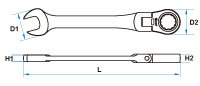 10mm Тресчотен ключ - 373010M KING TONY