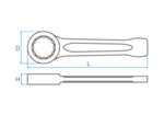 110mm ключ звезда ударен - 10B0-B0 KING TONY