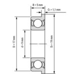 F689-2Z лагер с борд PBS