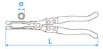 Клещи за гумички на клапани - 9AD11 KING TONY