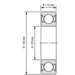 6004-2Z SKF лагер 20x42x12