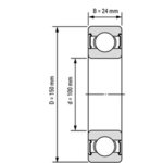 6020-2RS FAG лагер 100x150x24